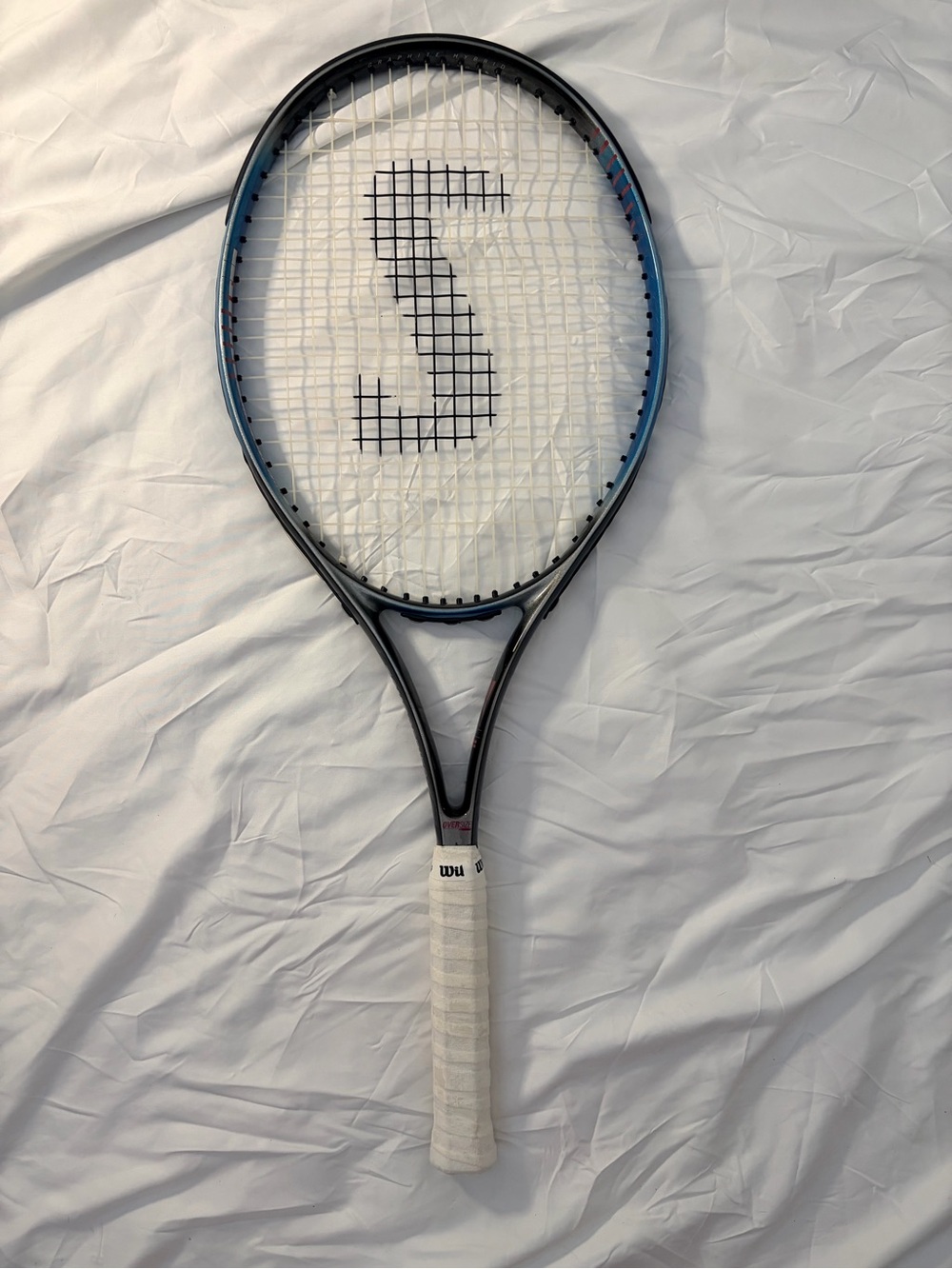 Wilson Tennis Racquet in Black, Blue and White